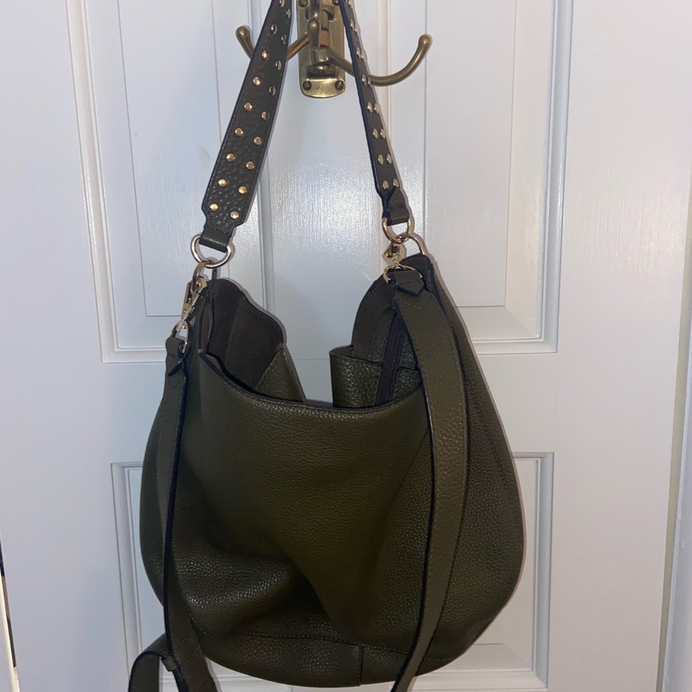 Rebecca Minkoff Green leather studded cross body